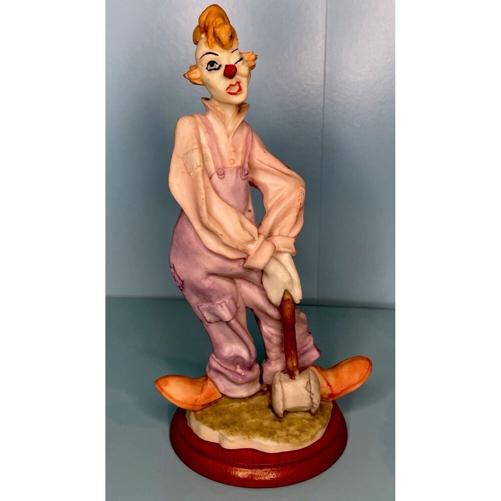 Vintage 80’s Clown Figurine Ron Lee SIGNED Hobo Clown - Kitsch Collectible Decor